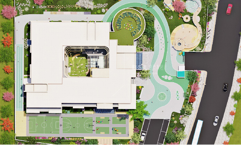 幼兒園俯視效果圖