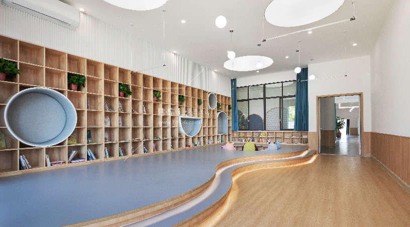 幼兒園室內圖書室實拍
